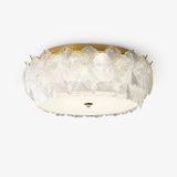 Modern Blossom Cluster Glass Ceiling Light Fixture with Gold Finish for Living Room