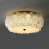 Modern Blossom Cluster Glass Ceiling Light Fixture with Gold Finish for Living Room