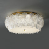 Modern Blossom Cluster Glass Ceiling Light Fixture with Gold Finish for Living Room