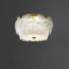 Modern Blossom Cluster Glass Ceiling Light Fixture with Gold Finish for Living Room