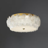 Modern Blossom Cluster Glass Ceiling Light Fixture with Gold Finish for Living Room