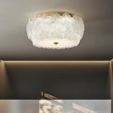 Modern Blossom Cluster Glass Ceiling Light Fixture with Gold Finish for Living Room