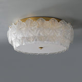 Modern Blossom Cluster Glass Ceiling Light Fixture with Gold Finish for Living Room