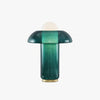 Green Glass Mushroom Table Lamp Mid Century Modern Bedside Nightstand Lighting for Living Room