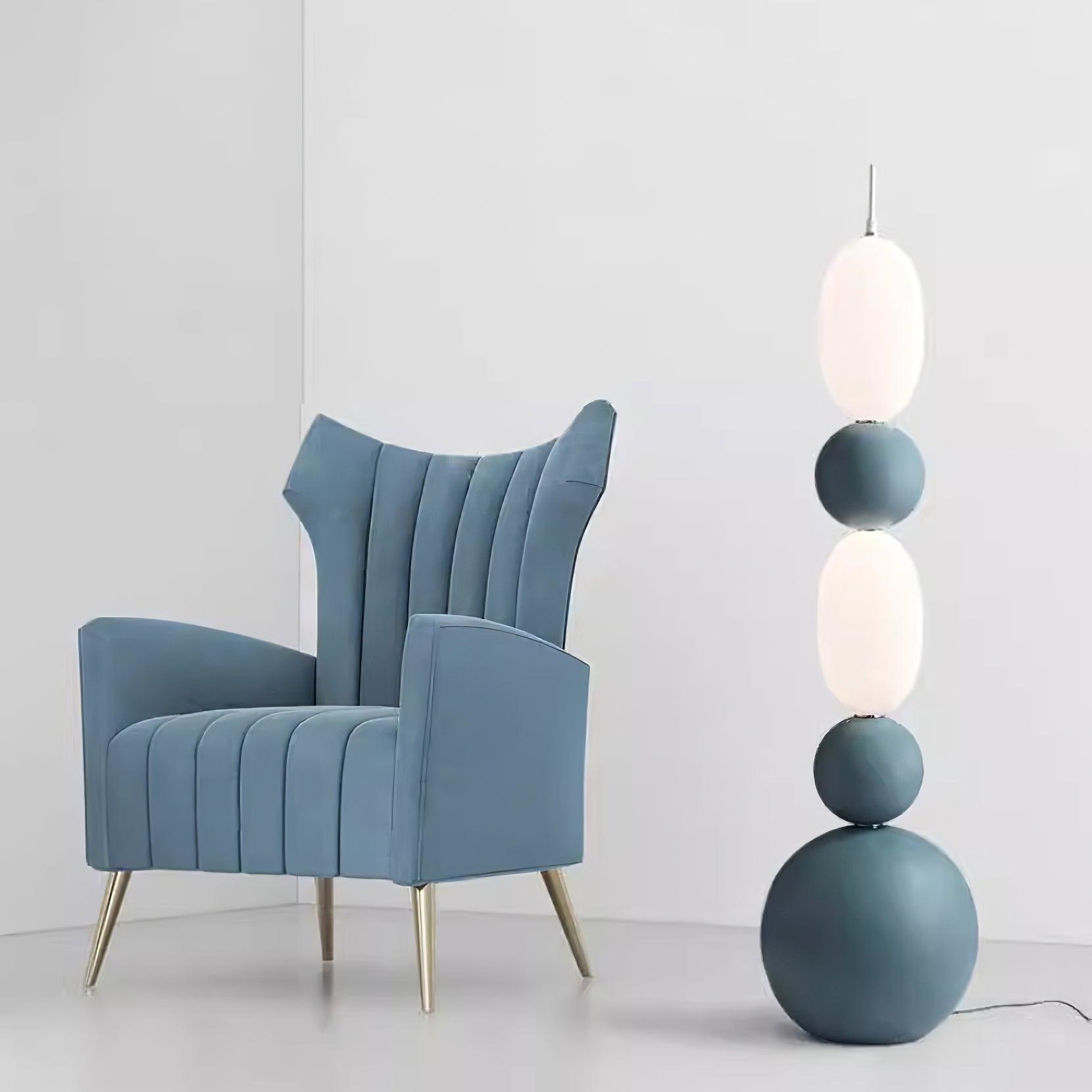 Contemporary LED Spherical Floor Lamp Modern Accent Light for Living Room and Bedroom