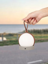 Bola Lantern Portable LED Table Lamp with Rechargeable Battery and Imitation Leather Cord