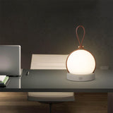 Bola Lantern Portable LED Table Lamp with Rechargeable Battery and Imitation Leather Cord