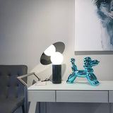 Bola Disc Modern Marble Table Lamp with Adjustable Stainless Steel Shade