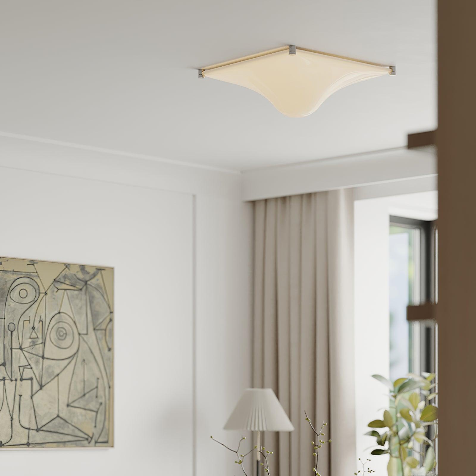 Modern Luminous Bubble Flush Mount Ceiling Light Chrome Stainless Steel LED Fixture