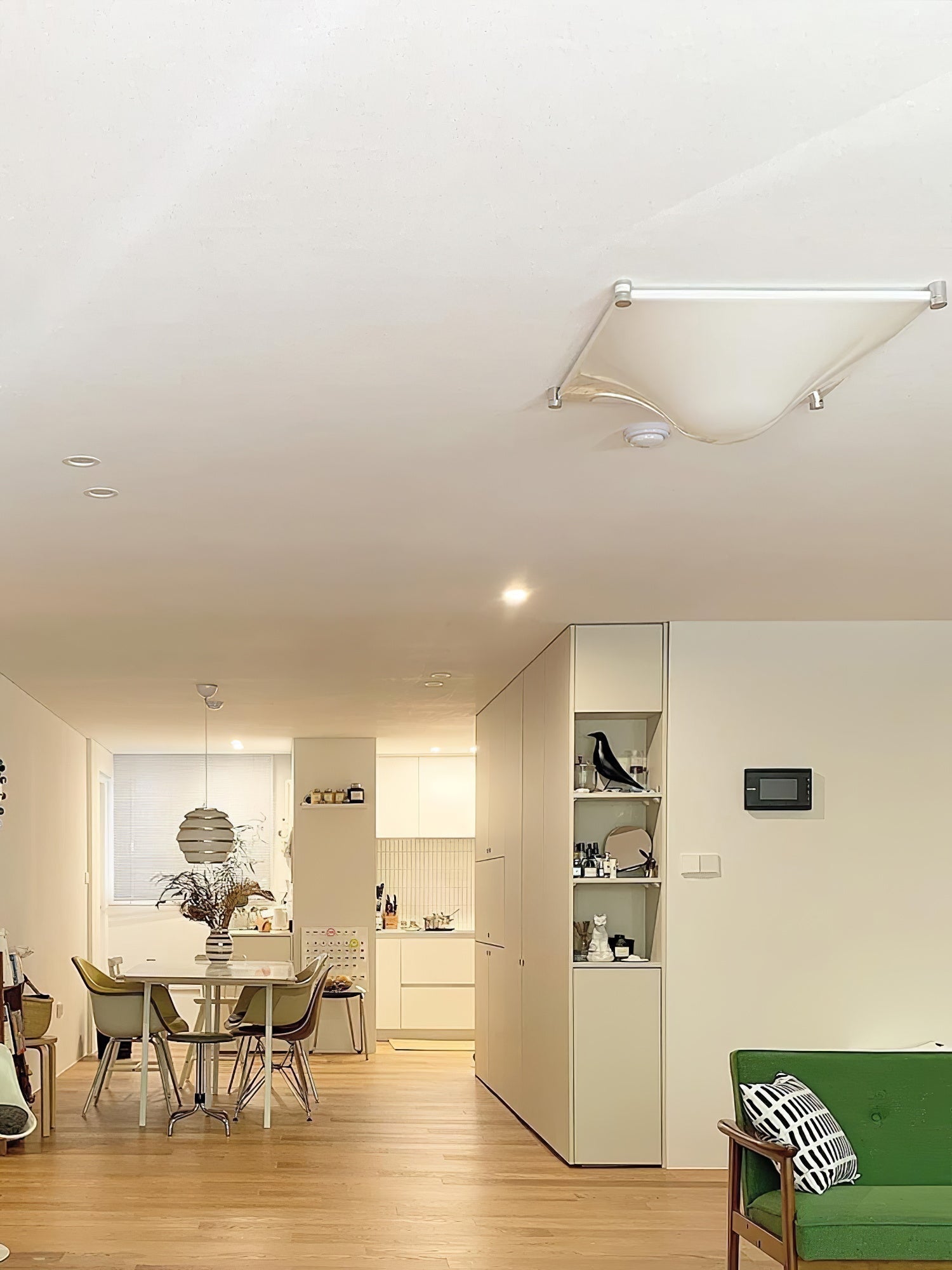 Modern Luminous Bubble Flush Mount Ceiling Light Chrome Stainless Steel LED Fixture