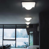 Modern Luminous Bubble Flush Mount Ceiling Light Chrome Stainless Steel LED Fixture
