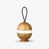 Modern Rechargeable LED Sphere Table Lamp with Portable Leather Cord Handle
