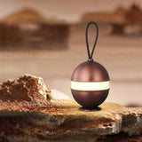 Modern Rechargeable LED Sphere Table Lamp with Portable Leather Cord Handle