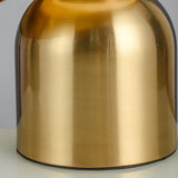 Modern Bonbon Disc Gold Side Table Lamp with Geometric Adjustable Shade for Desk and Nightstand