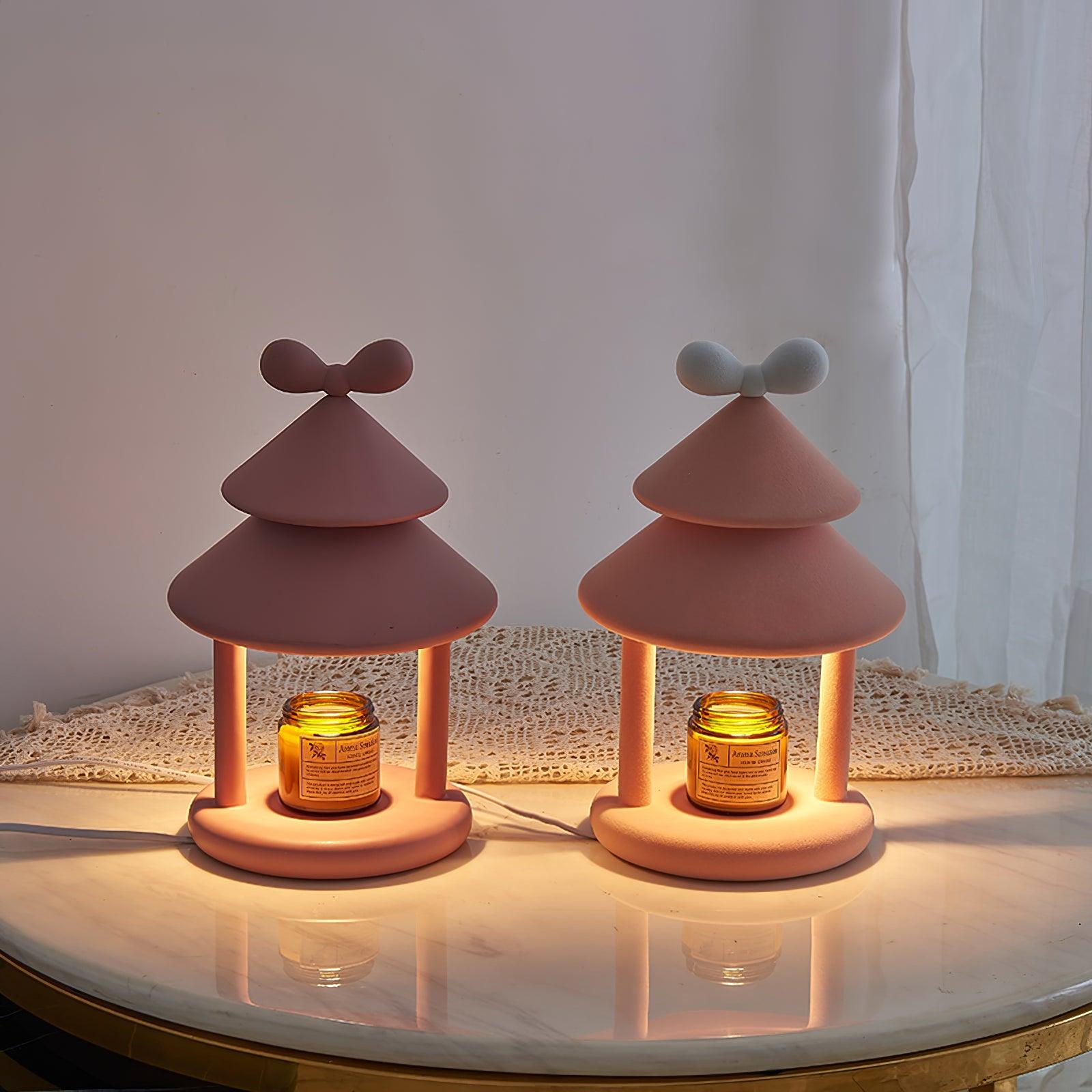 Modern Bow Tie Cone Resin Table Lamp for Bedroom and Designer Living Space