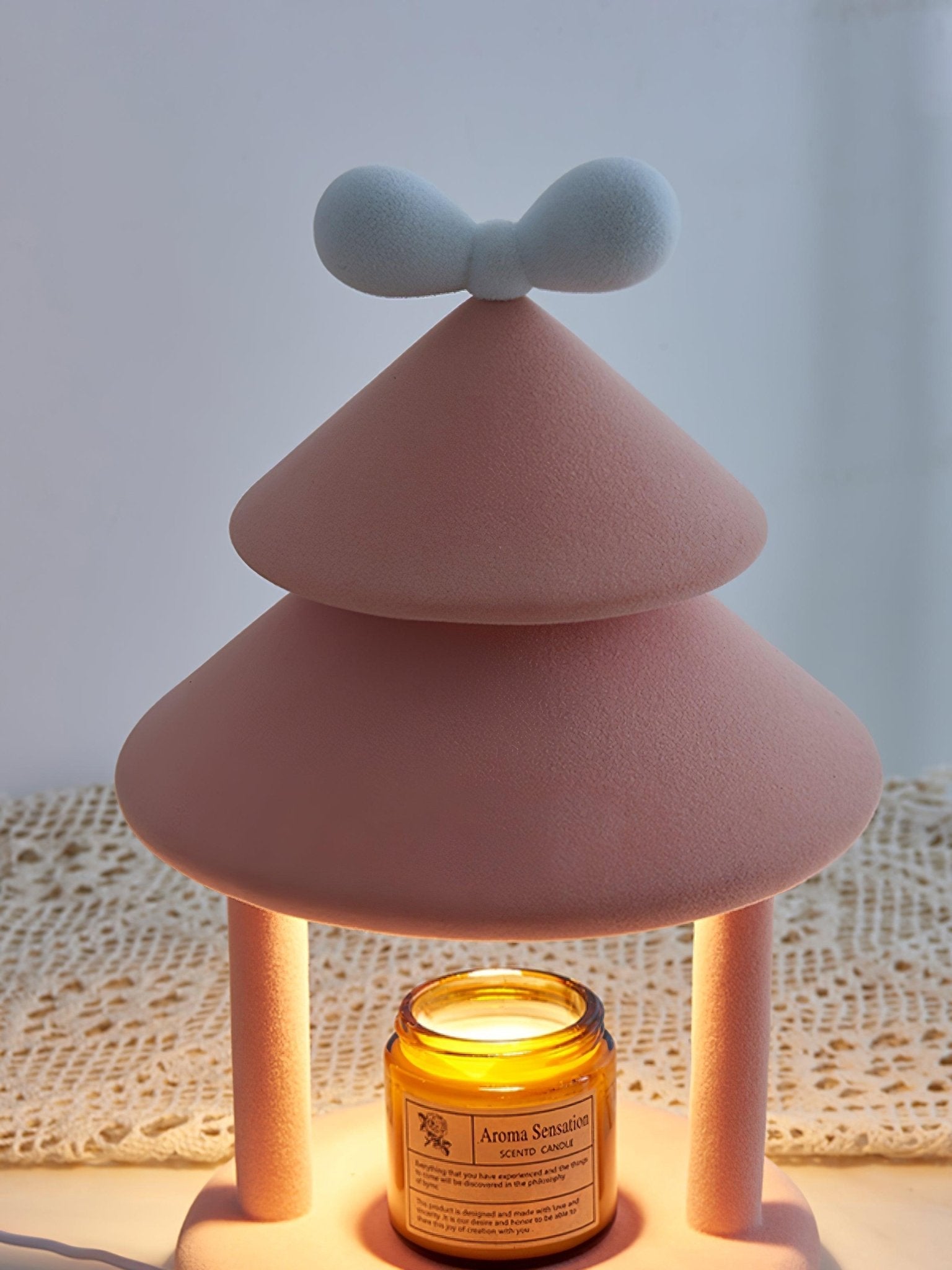 Modern Bow Tie Cone Resin Table Lamp for Bedroom and Designer Living Space