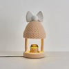 Bow Tie Hat Flocking Resin Table Lamp with Wax Melting Function and Reading Light