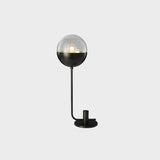 Modern Industrial Brass Globular Table Lamp with Clear Glass Shade for Bedside Lighting