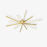 Modern Brass Starburst LED Ceiling Lamp Contemporary Flush Mount Light Fixture