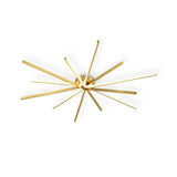 Modern Brass Starburst LED Ceiling Lamp Contemporary Flush Mount Light Fixture