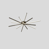 Modern Brass Starburst LED Ceiling Lamp Contemporary Flush Mount Light Fixture