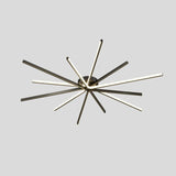 Modern Brass Starburst LED Ceiling Lamp Contemporary Flush Mount Light Fixture