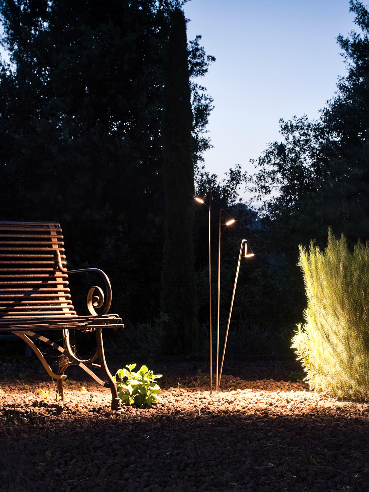 Bellflower Aluminum Outdoor Floor Lamp Waterproof LED Pathway Pedestal Light