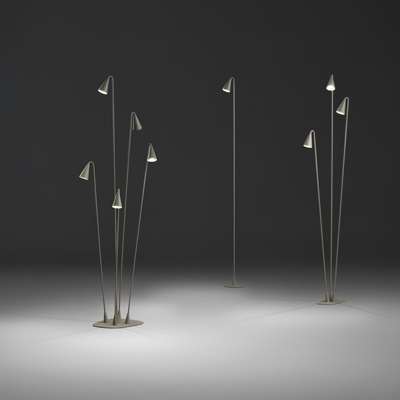 Bellflower Aluminum Outdoor Floor Lamp Waterproof LED Pathway Pedestal Light