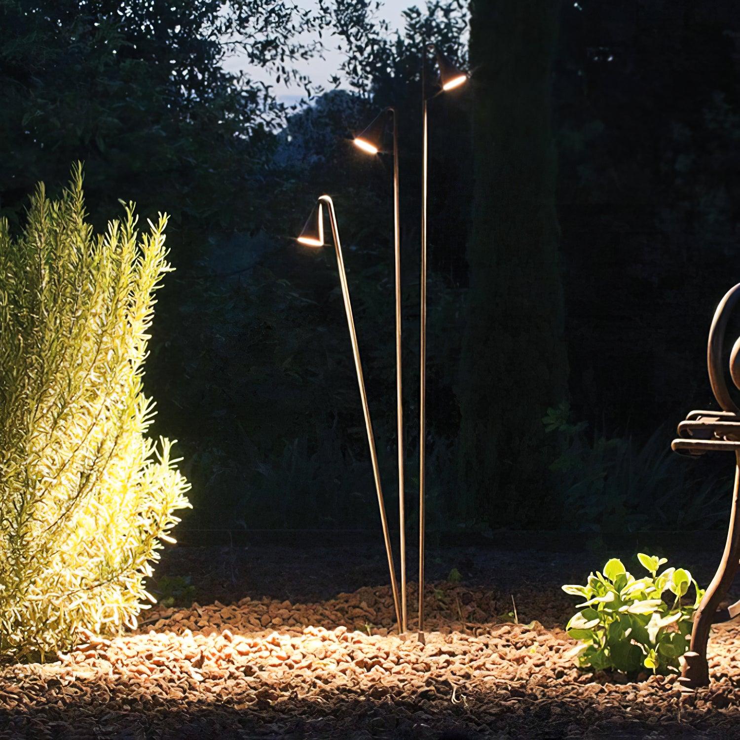 Bellflower Aluminum Outdoor Floor Lamp Waterproof LED Pathway Pedestal Light