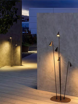 Bellflower Aluminum Outdoor Floor Lamp Waterproof LED Pathway Pedestal Light