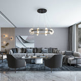 modern-integrated-led-bubble-crystal-ceiling-chandelier-flush-mount-light-with-three-color-modes