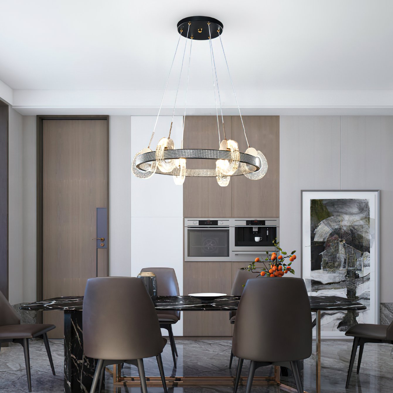 modern-integrated-led-bubble-crystal-ceiling-chandelier-flush-mount-light-with-three-color-modes
