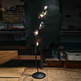 Modern Bubbles Glass LED Floor Lamp with Iridescent Spheres and Vertical Standing Design