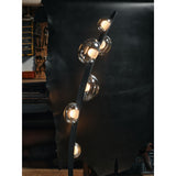 Modern Bubbles Glass LED Floor Lamp with Iridescent Spheres and Vertical Standing Design