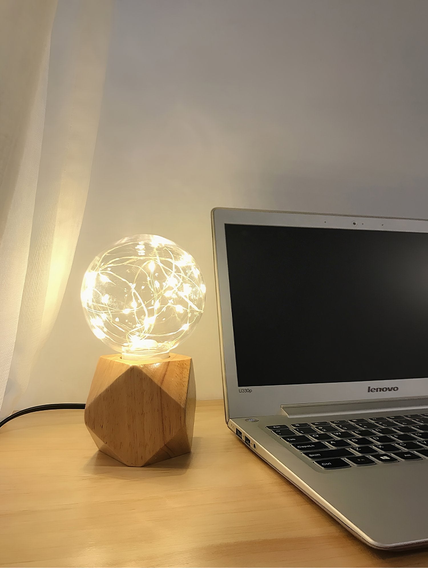 handcrafted-ash-wood-table-lamp-with-white-glass-globe-for-modern-bedside-lighting