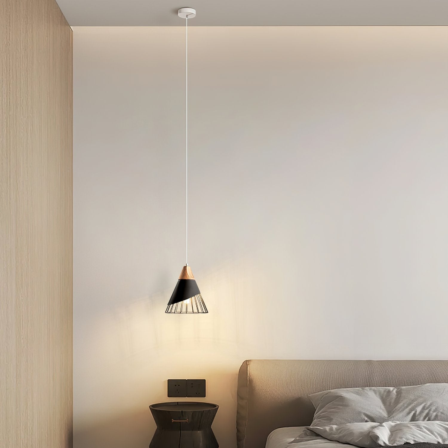 modern-tapered-led-pendant-light-with-wood-grain-finish-for-kitchen-and-dining-room