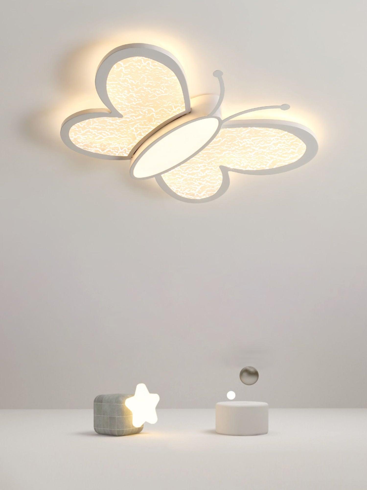 Modern Butterfly LED Ceiling Light for Kids Bedroom and Nursery Lighting