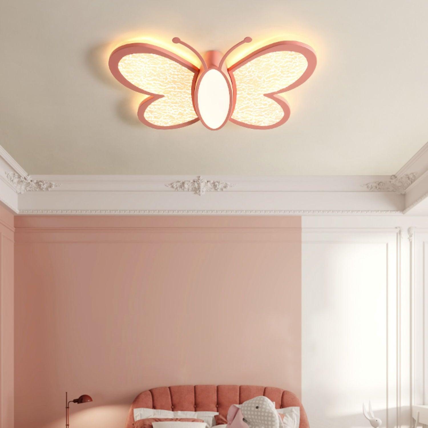 Modern Butterfly LED Ceiling Light for Kids Bedroom and Nursery Lighting
