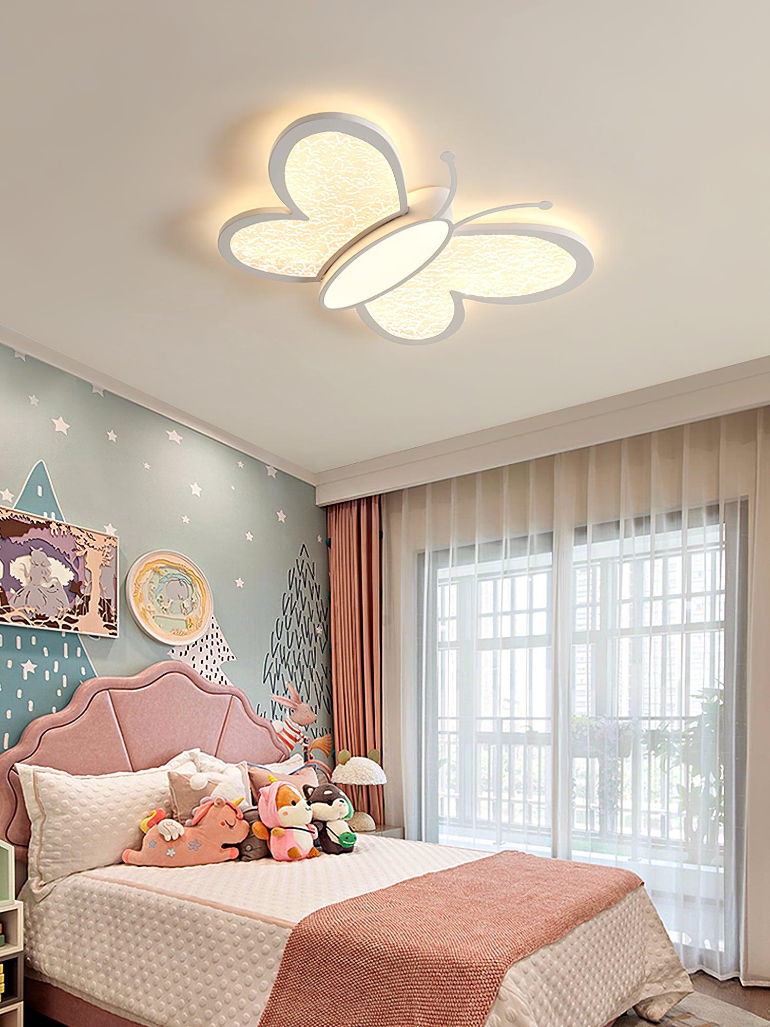 Modern Butterfly LED Ceiling Light for Kids Bedroom and Nursery Lighting
