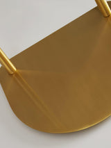 Elegant Brass Nordic Ball Desk Lamp with Oval Geometric Frame and Integrated LED Lighting