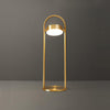 Elegant Brass Nordic Ball Desk Lamp with Oval Geometric Frame and Integrated LED Lighting