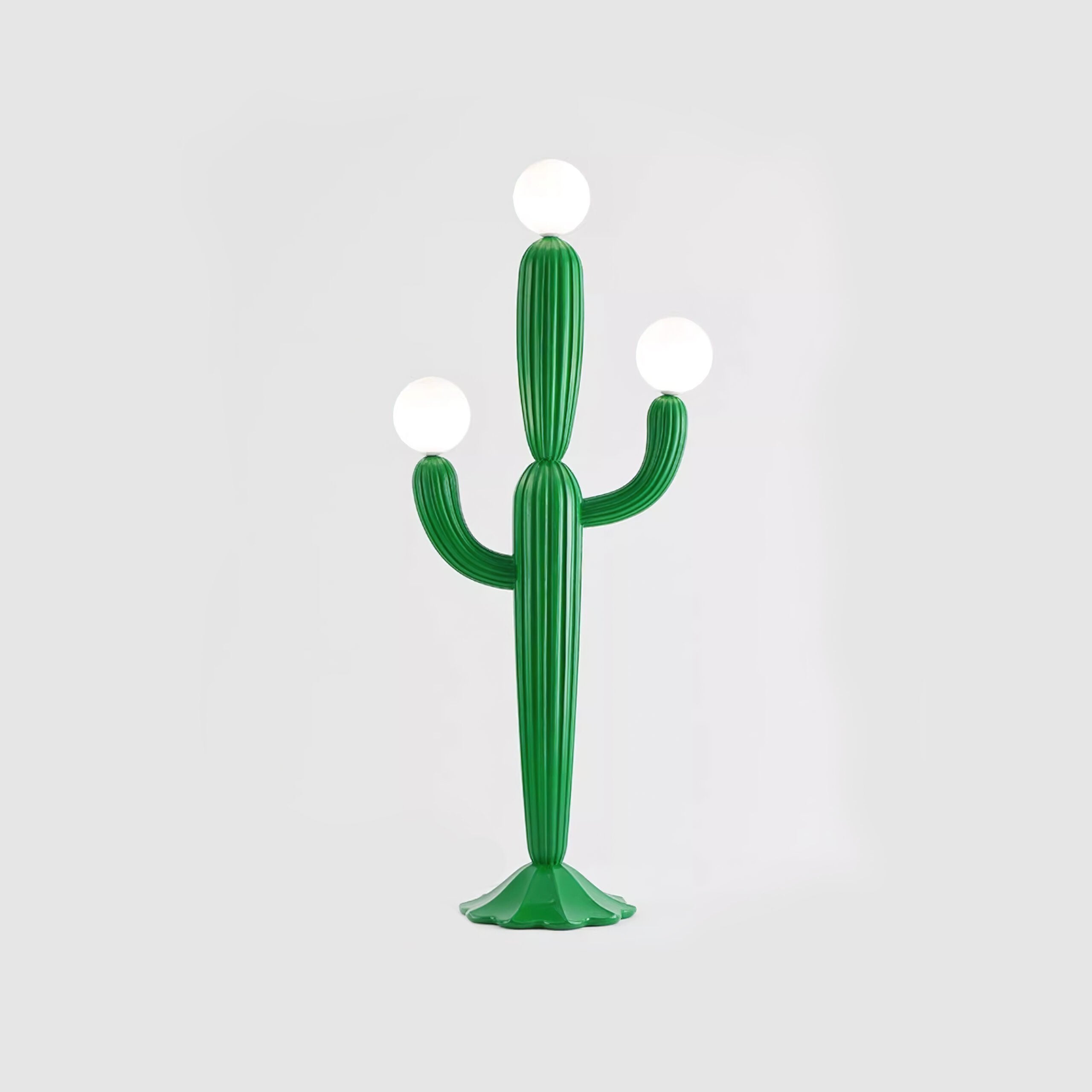 modern-green-cactus-sculptural-floor-lamp-with-frosted-glass-globe-shade