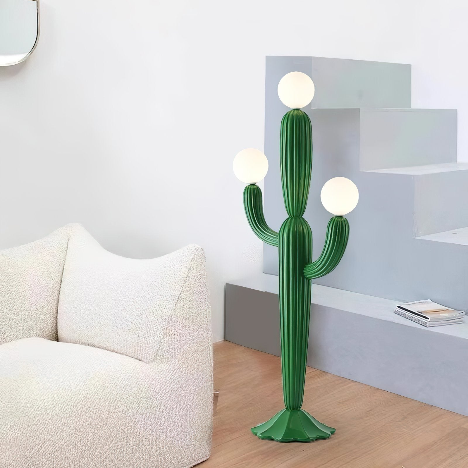 modern-green-cactus-sculptural-floor-lamp-with-frosted-glass-globe-shade