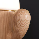 Scandinavian Style Wooden Cactus Table Lamp with Dimmable LED Accent Light