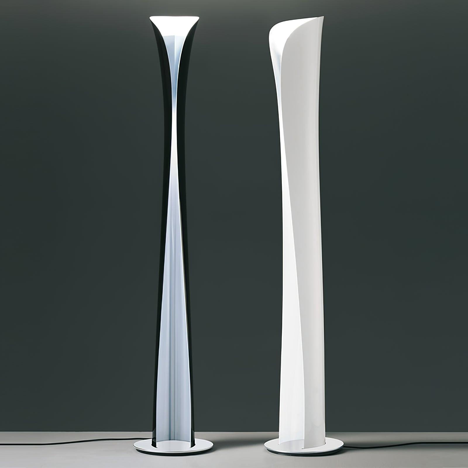 Modern Sculptural Aluminum Torchiere Floor Lamp for Indirect Lighting