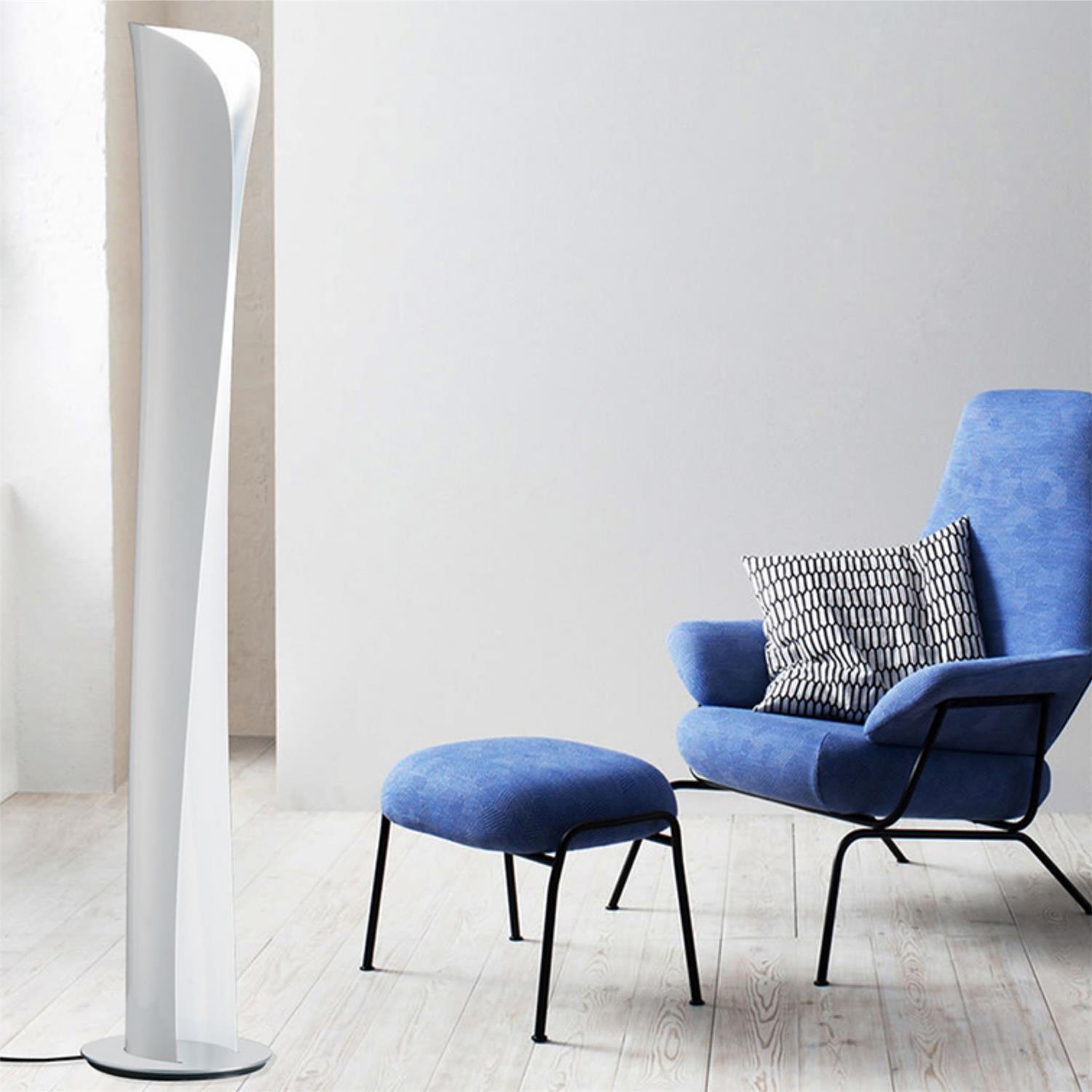 Modern Sculptural Aluminum Torchiere Floor Lamp for Indirect Lighting