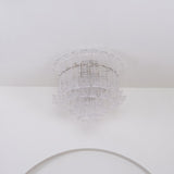 Modern Calista Murano Glass Ceiling Light Fixture with Chrome Finish and Handcrafted Glass Panels