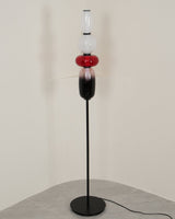 Modern Hand Blown Crystal Pebbles Floor Lamp Integrated LED Artistic Glass Lighting