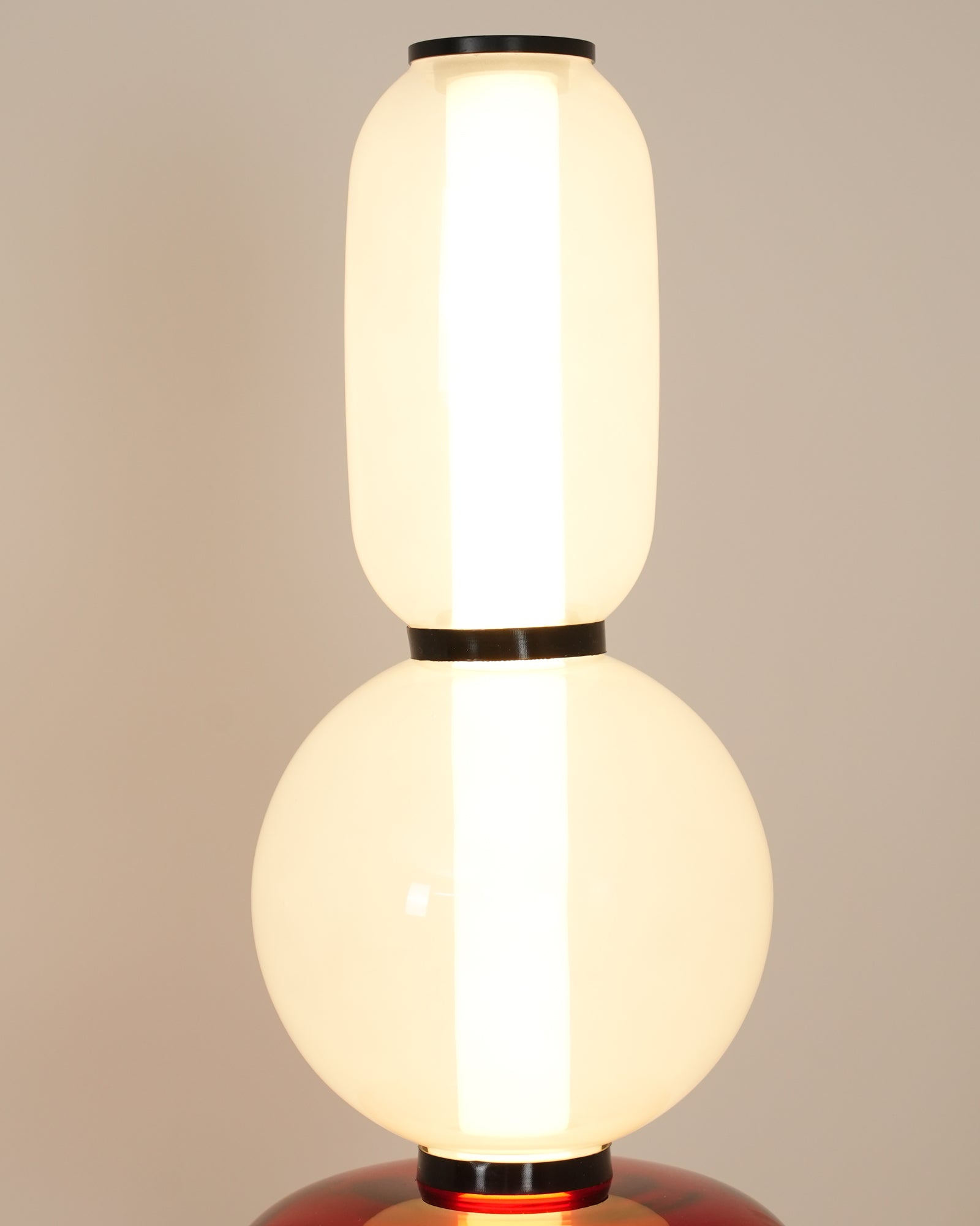 Modern Hand Blown Crystal Pebbles Floor Lamp Integrated LED Artistic Glass Lighting