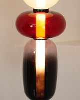 Modern Hand Blown Crystal Pebbles Floor Lamp Integrated LED Artistic Glass Lighting